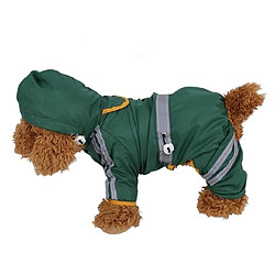 Wewoo Veste imperméable vêtements mode animal de compagnie imperméable chiot chien capuche capuche manteau de chat, taille: XL (vert)