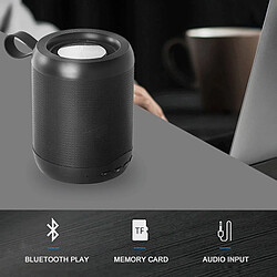 Universal Mini haut-parleur portable Bluetooth colonne de haut-parleur basse stéréo sans fil subwoofer mains libres téléphone mobile carte TF AUX USB lecteur MP3 téléphone mobile PC | haut-parleur portable (noir)