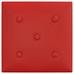 Acheter vidaXL Panneaux muraux 12pcs Rouge bordeaux 30x30cm Similicuir 1,08 m²