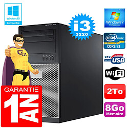 PC Tour DELL 7010 Core I3-3220 Ram 8Go Disque 2 To Graveur DVD Wifi W7 - Occasion