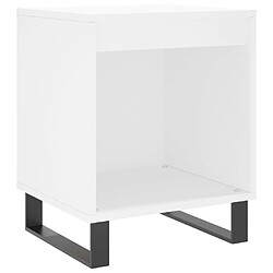 Avis vidaXL Tables de chevet 2 pcs blanc 40x35x50 cm bois d’ingénierie