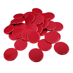 100pcs Jetons De Poker Pièces De Couleur Unie Casino Supply Family Games Accs Rouge pas cher