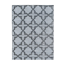 Avril Paris Tapis d'extérieur en plastique tressé - 120x160cm - Gris - Réversible - 100% polypropylène - 400gr / m2 - SANARY