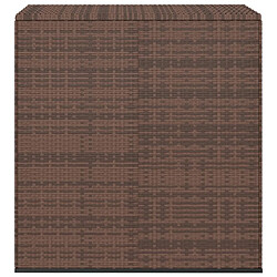 Avis Helloshop26 Boîte à coussins coffre de rangement de jardin résine tressée 100 x 49 x 103,5cm marron 02_0013157