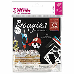 Avis Graines Creatives Bougies d'anniversaire pirate à faire soi-même