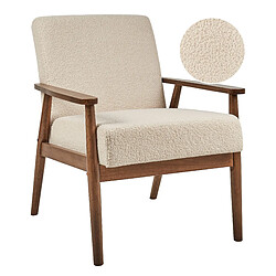 Beliani Fauteuil ESRUM Bouclé Beige