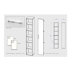 Avis Inside 75 Colonne ARMOIRE 1 porte droite ARLITEC TEDDY largeur 45 cm blanc mat alpin