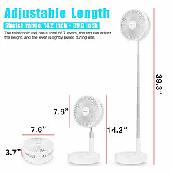 Acheter Ventilateur Pliable Sans fil Ventilateur de Refroidissement Ventilateur de Support Portable USB Rechargeable