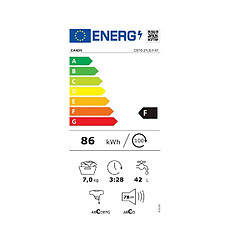 Lave-linge top 7kg 1200 tours/min - cstg27le1-47 - CANDY