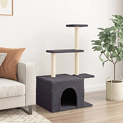 Avis Arbre à chat avec griffoirs,niche pour chat en sisal gris foncé 110 cm -MN43949