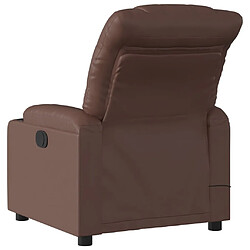 Acheter Maison Chic Fauteuil Relax pour salon, Fauteuil de massage inclinable électrique marron similicuir -GKD93898