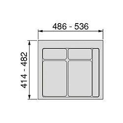 Avis Emuca Base pour bacs de tri Recycle Pour module de 60 cm.