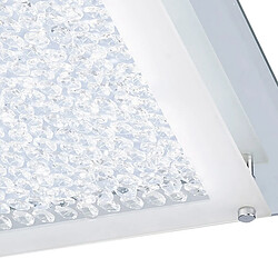 Acheter Inspired Cristal Plafonnier Carré 42cm 21W LED 4000K, 2100lm, Chrome Poli / Cristal, Garantie 3 ans