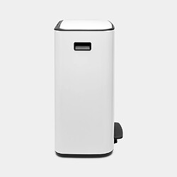 Avis Poubelle à pédale 2x30l blanc - 211447 - BRABANTIA