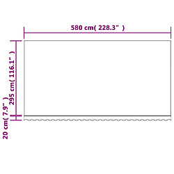 vidaXL Tissu de remplacement pour auvent rayures multicolores 6x3 m pas cher