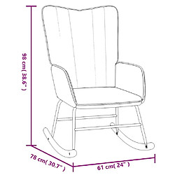 vidaXL Chaise à bascule Noir Velours pas cher