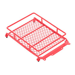 Panier de support de bagage de toit de transporteur de fret en métal pour la voiture modèle RC 1/10 rouge