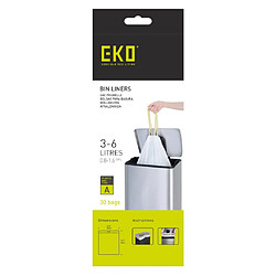 EKO Ensemble sacs poubelle A 3-6 L 24x30 pcs Blanc