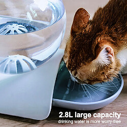 Acheter Universal Distributeur d'eau à bulles automatiques pour chat distributeur d'eau à gravité distributeur de bol pour chien éleveur fontaine de boisson grande capacité 2.8L | Fournitures d'alimentation pour chat