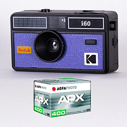 KODAK DA00259 - Pack Appareil Photo KODAK i60 et 1 pellicule 36 poses 400 ISO - Objectif 31 mm - Pour films 35 mm - Bleu - Bleu