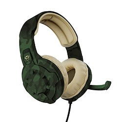 Avis Trust Casque Gaming Multiplateforme Radius Jungle CAMO avec Microphone Réglable Vert