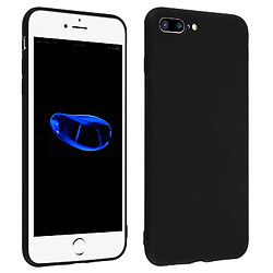 Avizar Coque Silicone TPU Gel Souple iPhone 7 Plus / iPhone 8 Plus Noir Mat