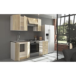 Avis Cstore SARA Cuisine complete modulable - 5 éléments - Décor chene sonoma - L 180 cm - Plan de travail non inclus