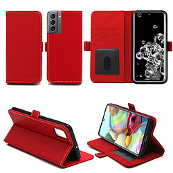 Xeptio Samsung Galaxy S21 PLUS / S21+ 5G Etui Protection Portefeuille rouge à Rabat avec Porte Cartes - Housse Folio Coque Antichoc - Accessoires Pochette