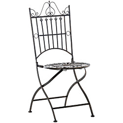 Decoshop26 Lot de 2 chaises de jardin terrasse balcon pliable en métal bronze 10_0003138