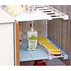 Avis étagère extensible placard organisateur de stockage réglable tige de support blanc 50-80cm