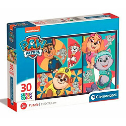 Clementoni- Paw Patrol Supercolor Pat'Patrouille-30 Pièces, Enfants 3 Ans, Puzzle Dessin Animé-Fabriqué en Italie, 20275