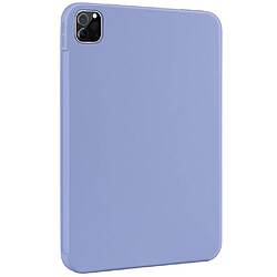 Coque en silicone antichoc, anti-empreinte digitale violet clair pour votre iPad Pro 12.9-pouces (2021)/(2020)/(2018)