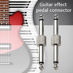 Wewoo Accordeur de guitare 6,35 mm 1/4 pouce mâle à effet pédale connecteur électrique conseil adaptateur argent pas cher