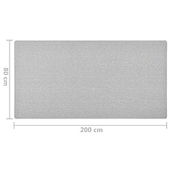 vidaXL Tapis de couloir Gris clair 80x200 cm pas cher