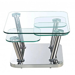 Inside 75 Table basse EGO 4 plateaux pivotants en verre 