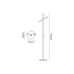 Inspired Lampadaire 9W LED 3000K, 800lm, Dimmable, Blanc, Garantie 3 ans pas cher