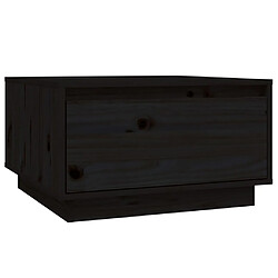 vidaXL Table basse Noir 55x56x32 cm Bois massif de pin