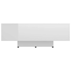 Avis Maison Chic Table basse,Table Console Table d'appoint, Table pour salon Blanc brillant 85x55x31 cm Aggloméré -MN58070