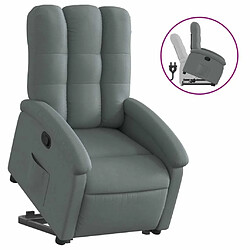 Maison Chic Fauteuil Relax pour salon, Fauteuil inclinable Gris foncé Tissu -GKD45489