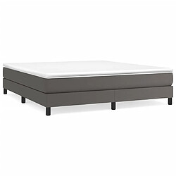 vidaXL Cadre de lit sans matelas gris 180x200 cm similicuir