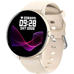 Montre Connectée Homme Femme Enfant Smartwatch Montre Intelligente Tactile Vibrante Podometre Sport Fitness Tracker Chronometre Cardio Etanche pour Android iOS(or)