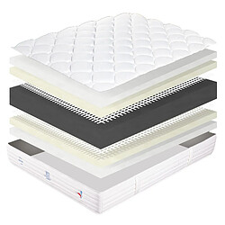 Avis LUXURY LITERIE Matelas Patriote Mousse, 27cm, mousse haute densité , Indépendance du Couchage, Soutien ferme + Oreiller + Couette, 140x190cm