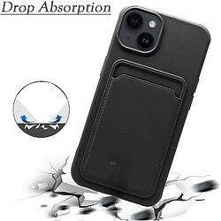 Avis Coque Silicone avec Porte Carte Noir Pour iPhone 14 Little Boutik®