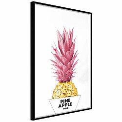 Paris Prix Affiche Murale Encadrée Trendy Pineapple 20 x 30 cm Noir