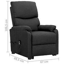 vidaXL Fauteuil Gris foncé Tissu pas cher