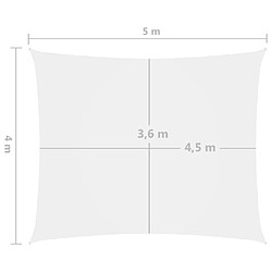 Acheter Helloshop26 Voile toile d'ombrage parasol tissu oxford rectangulaire 4 x 5 m blanc 02_0009693