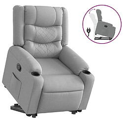 vidaXL Fauteuil inclinable Gris clair Tissu