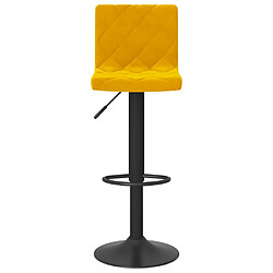 Avis vidaXL Tabourets de bar lot de 2 Jaune moutarde Velours