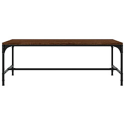 Avis vidaXL Table basse Chêne marron 80x50x35 cm Bois d'ingénierie