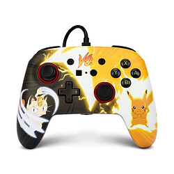 Power A Manette filaire SWITCH Pokémon Pikachu Miaouss MEOWTH Officielle Nintendo avec Câble USB détachable + CASQUE SWITCH ROUGE NOIR